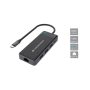   Conceptronic Notebook Dokkoló - DONN14G (USB-C to 2xHDMI+USB-C PD:100W+3xUSB-A+RJ-45, fekete)