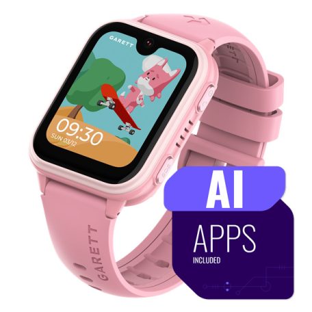 GARETT Gyerek Okosóra - Kids Vibe AI 4G rózsaszín