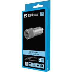   Sandberg szivargyújtús töltő - Sandberg Car Charger 1xQC3.0+1xUSBC 48W