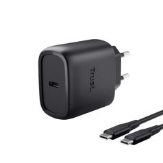   Trust Telefon töltő - Maxo (45W; USB-C; + 2m kábel; fekete)