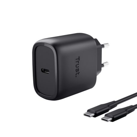 Trust Telefon töltő - Maxo (45W; USB-C; + 2m kábel; fekete)