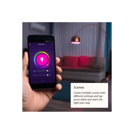 Woox Smart LED Izzó - R4554 (B22, 8W, 650lm, RGB+meleg fehér, 3000K, Wi-Fi, 30 000 óra élettartam)