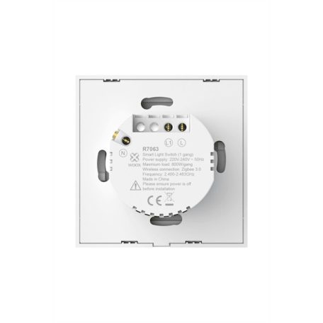 Woox Smart Jelzőfényes Fali Kapcsoló - R7063 (Zigbee 3.0, 800W, beltéri, fehér)