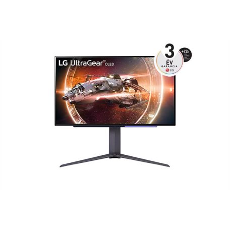 LG Monitor 27" Gamer - 27GS95QE-B (OLED; 16:9; 2560x1440; 240Hz; 0,03ms; 400cd; HDMIx2; DP; G-Sync; Freesync, HDR, Pivot