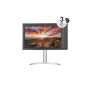   LG Monitor 27" - 27UP85NP-W (IPS; 16:9; 4K 3840x2160; 5ms; 400cd; HDMIx2; DP; USB-C; HDR; FreeSync, Speaker, Pivot)