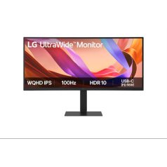   LG Monitor 34" - 34U650A-B (Ívelt 3800R; IPS; 21:9; 3440x1440; 5ms; 300cd; 100Hz, HDMIx2, DP, HDR; RJ45; USB; Hangszóró)