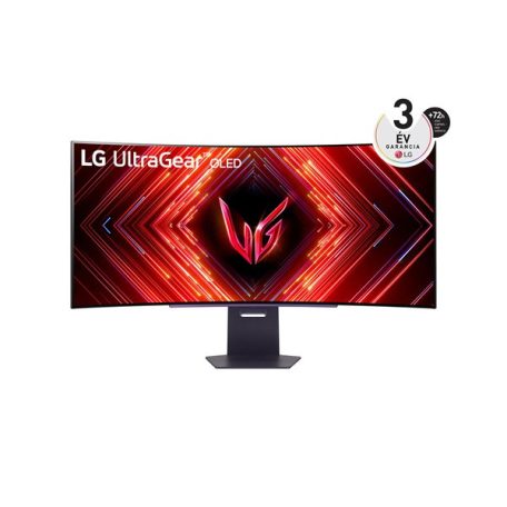 LG Monitor 45" Gamer - 45GS95QE-B (OLED; 21:9; 3440x1440; 240Hz; 0.03ms; 275cd; HDMIx2; DP; USB; G-Sync; HDR, Mag.áll)