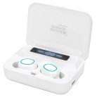 Manhattan Fülhallgató -  Bluetooth 5.0 vezetéknélküli, mikrofon, hangerőszabályzó, Powerbank funkció, Fehér
