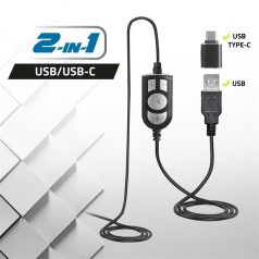   Advance Fejhallgató - SMARTPHONICS 550 (USB, 1,9m kábel, fekete)