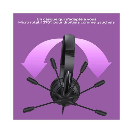 Advance Fejhallgató - SMARTPHONICS 650 (USB/Jack, 1,2m kábel, fekete)
