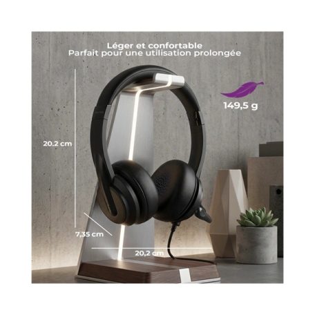 Advance Fejhallgató - SMARTPHONICS 650 (USB/Jack, 1,2m kábel, fekete)