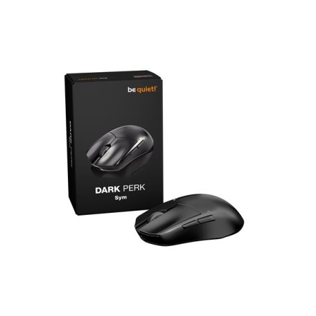Be Quiet! Egér Vezeték nélküli  - DARK PERK SYM (Optikai, 32000DPI, 1000Hz, 5 programozható gomb, fekete)