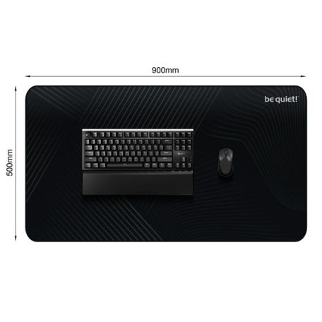 Be Quiet! Egérpad - Mousepad XL (900 x 500 x 3mm; fekete)
