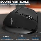 Bluestork Egér - M-W-ERGO (Ergonomic, 2.4G, 7200 DPI, optikai, fekete)