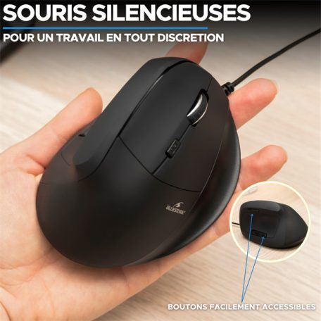 Bluestork Egér - M-W-ERGO (Ergonomic, 2.4G, 7200 DPI, optikai, fekete)