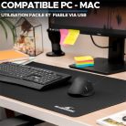 Bluestork Egér - M-W-ERGO (Ergonomic, 2.4G, 7200 DPI, optikai, fekete)