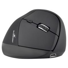  Bluestork Vezeték nélküli Egér - M-WL-ERGO-BK (Ergonomic, Rechargeable, 2.4G, 2400 DPI, optikai, fekete)