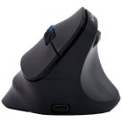 Bluestork Vezeték nélküli Egér - M-WL-ERGO-LUMI-TH (Ergonomic, Rechargeable, 2,4GHZ+Bluetooth, 4800 DPI, 6 gomb, fekete)