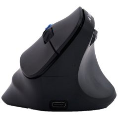   Bluestork Vezeték nélküli Egér - M-WL-ERGO-LUMI-TH (Ergonomic, Rechargeable, 2,4GHZ+Bluetooth, 4800 DPI, 6 gomb, fekete)