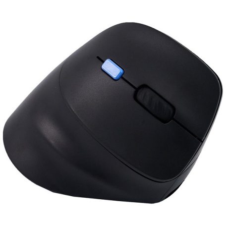Bluestork Vezeték nélküli Egér - M-WL-ERGO-LUMI-TH (Ergonomic, Rechargeable, 2,4GHZ+Bluetooth, 4800 DPI, 6 gomb, fekete)