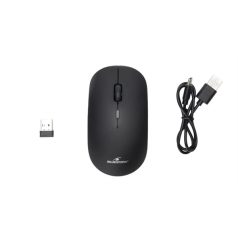   Bluestork Vezeték nélküli Egér - M-WL-OFF100-BLACK (Bluetooth, 2.4G, Rechargeable, 3200 DPI, optikai, fekete)
