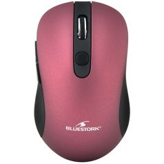  Bluestork Vezeték nélküli Egér - M-WL-OFF60-PURPLE (1600 DPI, 6 gomb, optikai, lila)