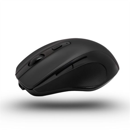 Bluestork Vezeték nélküli Egér - M-WL-OFF75-BLACK (Rechargeable, Bluetooth, 1600 DPI, 6 gomb, optikai, fekete)