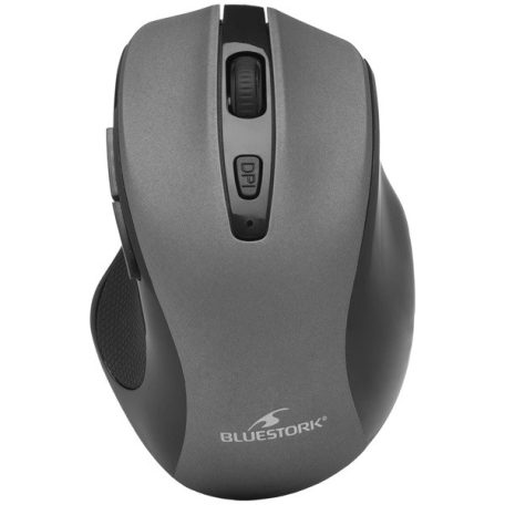 Bluestork Vezeték nélküli Egér - M-WL-OFF75-GREY (Rechargeable, Bluetooth, 1600 DPI, 6 gomb, optikai, szürke)