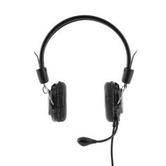   Bluestork Fejhallgató - MC201 Office Headset (mikrofon; hangerő szabályzó, 3,5 Jack, fekete)