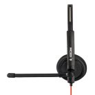 Bluestork Fejhallgató - MC301 Office Headset (mikrofon; hangerő szabályzó, 3,5 Jack, fekete)