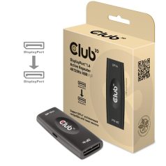   Club 3D Átalakító - CAC-1007 (DisplayPort 1.4, 4K120Hz HBR3, Aktív Ismétlő, F/F, 20m)