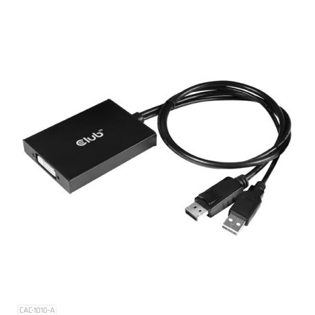Club 3D Átalakító - CAC-1010-A (DisplayPort to Dual Link DVI-D, aktív, 4K30Hz, HDCP ON)