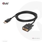 Club 3D Kábel - CAC-1012 (DisplayPort to VGA, 2m, 28AWG, Full HD 1080p, Aranyozott csatlakozók)