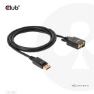 Club 3D Kábel - CAC-1012 (DisplayPort to VGA, 2m, 28AWG, Full HD 1080p, Aranyozott csatlakozók)