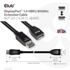 Club 3D Kábel - CAC-1022 (DisplayPort 1.4 HBR3, 8K60Hz, 4K144Hz, 2m, M/F, 32.4Gbps)