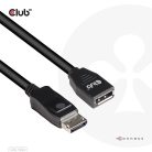 Club 3D Kábel - CAC-1022 (DisplayPort 1.4 HBR3, 8K60Hz, 4K144Hz, 2m, M/F, 32.4Gbps)