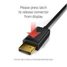 Club 3D Kábel - CAC-1069B (DisplayPort 1.4 HBR3, 8K@60Hz, 4m, 24AWG, fekete, VESA tanúsított, M/M)