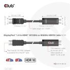 Club 3D Kábel - CAC-1087 (DisplayPort 1.4 to HDMI 8K60Hz HDR10, 3m, M/M)