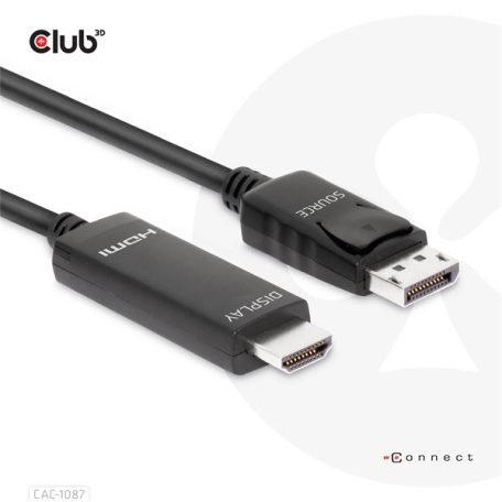 Club 3D Kábel - CAC-1087 (DisplayPort 1.4 to HDMI 8K60Hz HDR10, 3m, M/M)