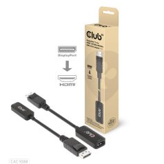   Club 3D Átalakító - CAC-1088 (DisplayPort 1.4 to HDMI 4K120Hz/8K60Hz HDR Aktív, M/F)