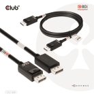 Club 3D Kábel - CAC-1091 (DisplayPort 2.1,  DP80, 4K240Hz, 1.2m, Bidirectional, M/M)