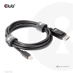   Club 3D Kábel - CAC-1115 (Mini DisplayPort to DisplayPort 1.4 HBR3, 8K60Hz/4K120Hz, 2m, kétirányú)