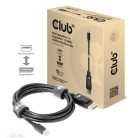 Club 3D Kábel - CAC-1115 (Mini DisplayPort to DisplayPort 1.4 HBR3, 8K60Hz/4K120Hz, 2m, kétirányú)