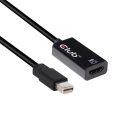 Club 3D Átalakító - CAC-1180 (Mini DisplayPort 1.4 to HDMI 2.0, 4K60Hz, HDR, 3D, 16bpc)