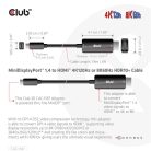Club 3D Átalakító - CAC-1187 (Mini DisplayPort 1.4 to HDMI 4K120Hz / 8K60Hz HDR10+, 1.8m)