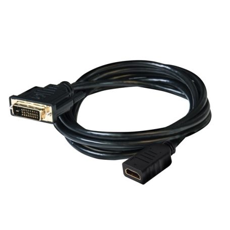 Club 3D Kábel - CAC-1211 (DVI-D to HDMI 1.4, 2m, M/F, kétirányú, UHD 4K30Hz, Arany érintkezők)