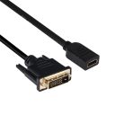 Club 3D Kábel - CAC-1211 (DVI-D to HDMI 1.4, 2m, M/F, kétirányú, UHD 4K30Hz, Arany érintkezők)