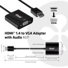 Club 3D Átalakító - CAC-1302 (HDMI 1.4 to VGA + Audio, 1080p@60Hz, Micro USB power)