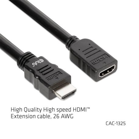 Club 3D Kábel - CAC-1325 (HDMI 2.0 High Speed 4K60Hz, M/F, 5m, 26AWG)