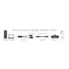 Club 3D Átalakító - CAC-1331 (HDMI 2.0 to DisplayPort 1.2 4K60Hz HDR M/F, USB-A táp, 25cm)